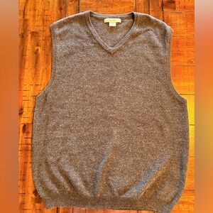 Geoffrey Beene Sweater Vest - Merino Wool Blend - Large - Old Money, Luxury
